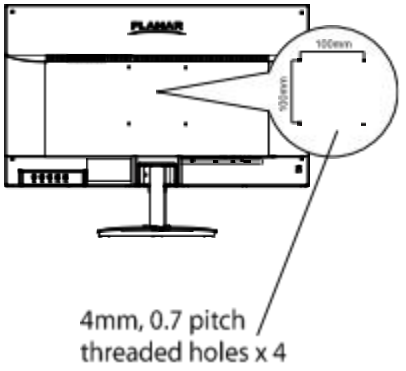 PLANAR PLN2400 24 inch 1920 x 1080 Full HD Computer Monitor - Wall Mount Arm