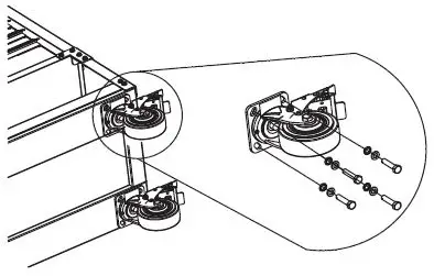 Montezuma 3605UC 36 Inch 5 Drawer Utility Cart-5