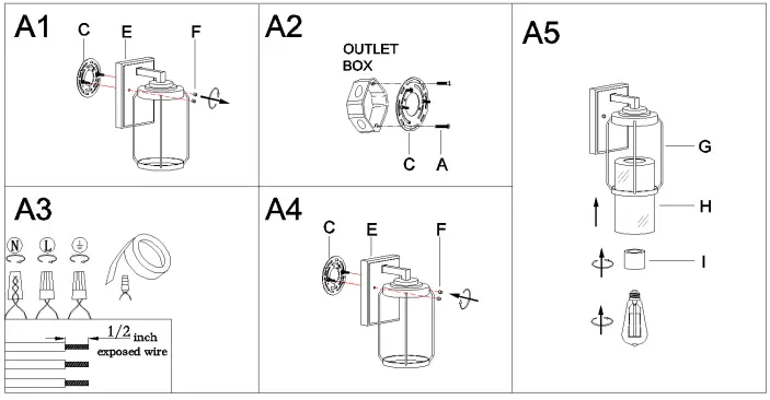 Uolfin A04255D Path 1-Light 10.24-Inch Dark Sky Outdoor Wall Light-FIG4