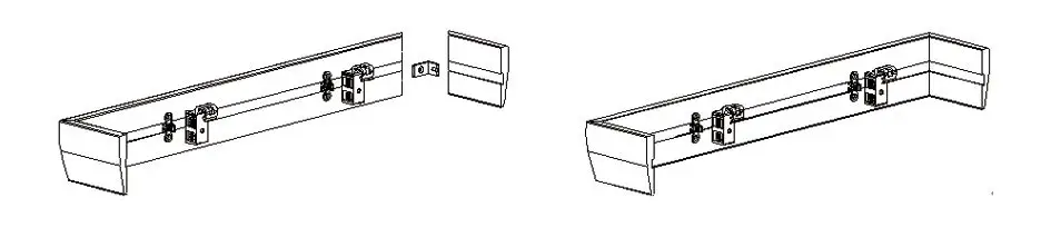 VENETA 65101-21734-D Timber Venetian Blind - Attach the valance return connector if needed