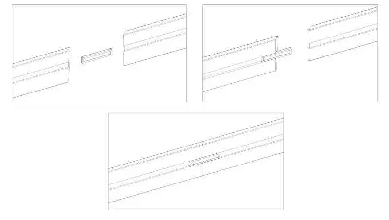 VENETA 65101-21734-D Timber Venetian Blind - The valance is connected as below drawing