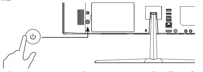 THOMSON AIO23I 23.8 Inch Smart Monitor - Turning Your Device on Off