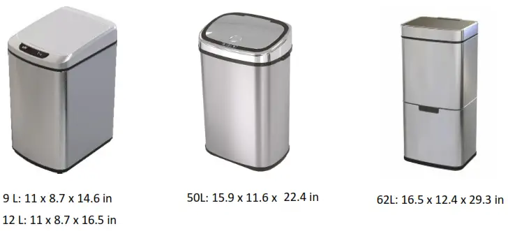 HANOVER HTRASH62L 1 62L Stainless Steel Trash Can