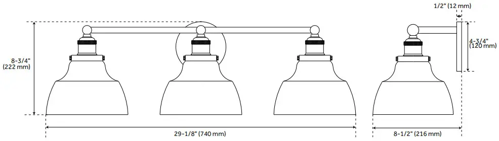 PARK HARBOR 944752 Mooretown 3 Light Vanity Light - 1