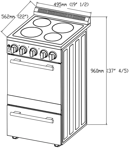 FORNO FFSGS6265-20 24 Inch BRENO Gas Range 1
