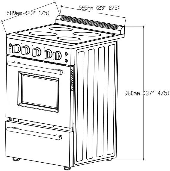 FORNO FFSGS6265-20 24 Inch BRENO Gas Range 2