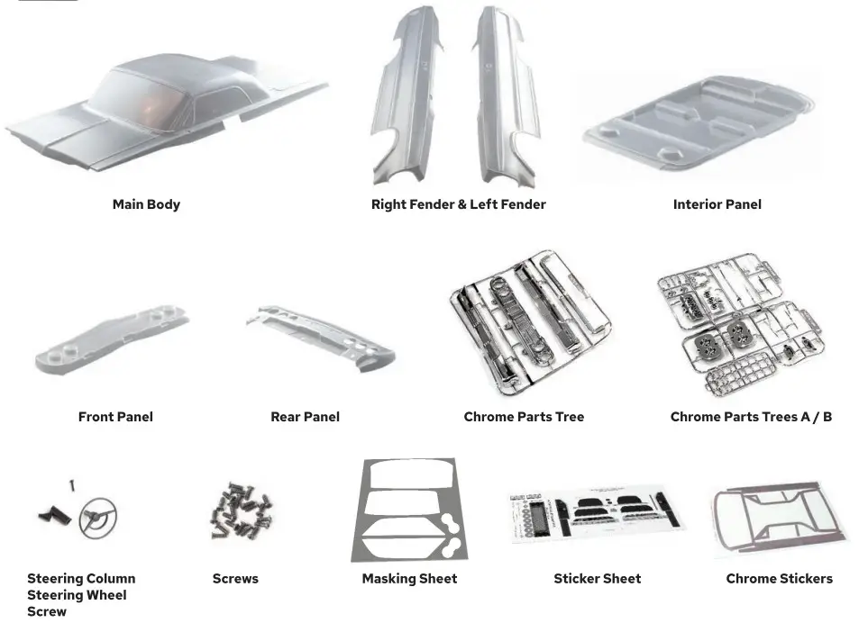 REDCAT RER13192 Racing 13192 1964 Impala Clear Body Kit - Inclued