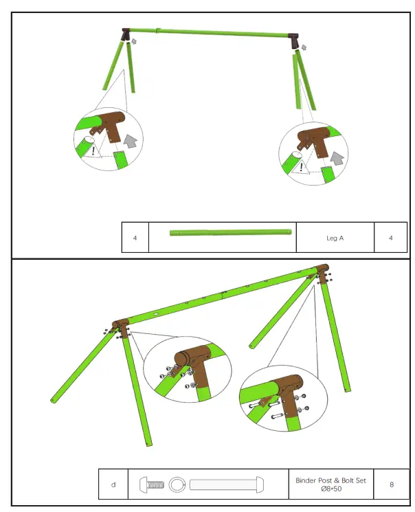 Swurfer 3+ Swurf and Swing Steel A-Frame Swing Set 10