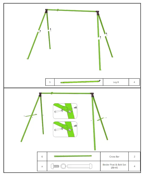 Swurfer 3+ Swurf and Swing Steel A-Frame Swing Set 11