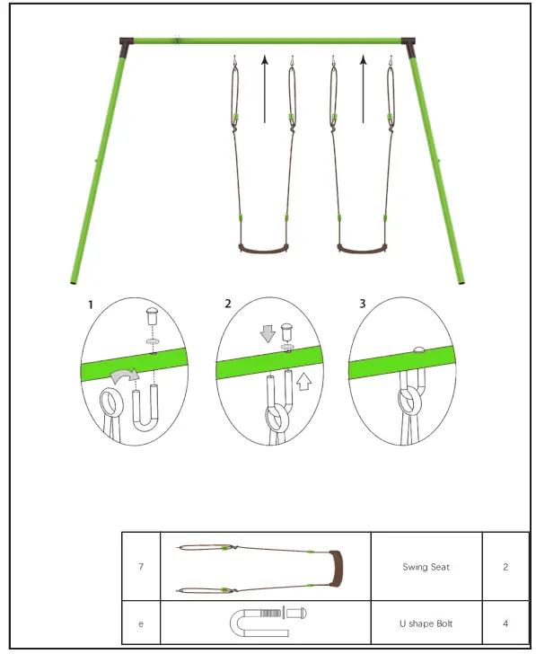 Swurfer 3+ Swurf and Swing Steel A-Frame Swing Set 12