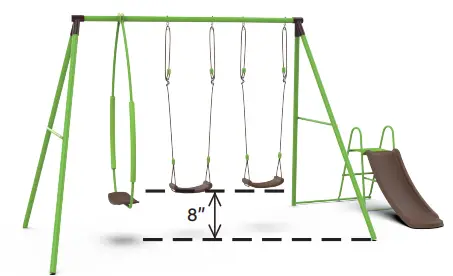 Swurfer 3+ Swurf and Swing Steel A-Frame Swing Set 2