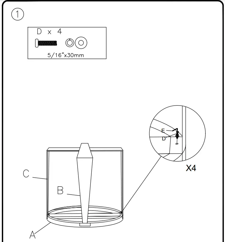 ASHLEY T967-6 Balintmore Round End Table - fig 4
