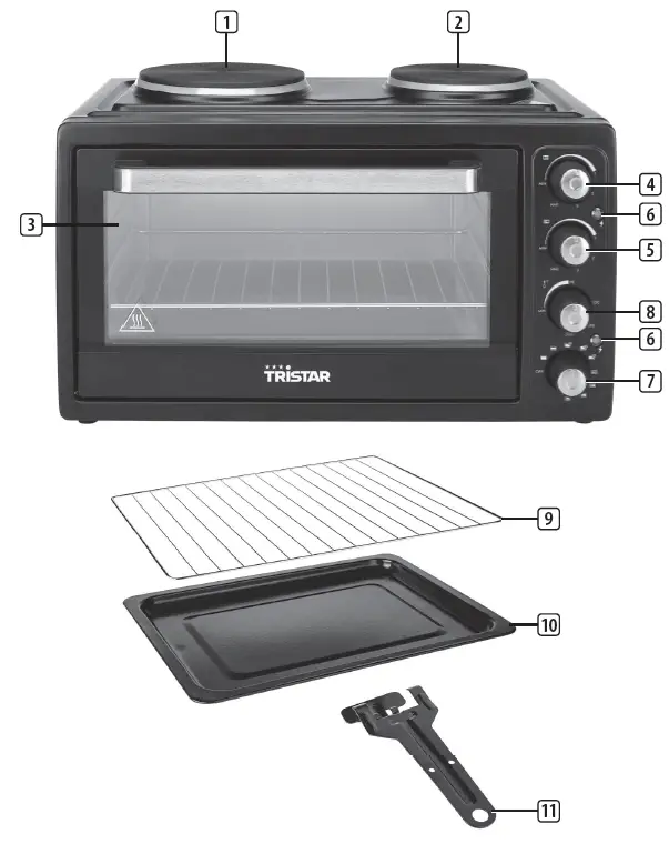 TRISTAR-OV-1443-Fan-Oven-with-Two-Hob-1