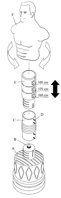 MAXXUS Standing Pro Fighter Boxing Dummy 1