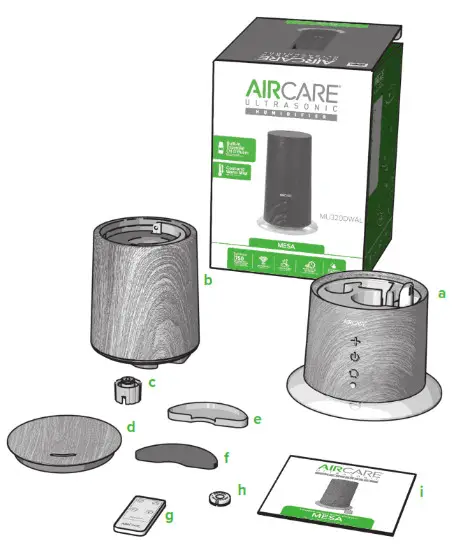 AIRCARE MU320DWAL Ultrasonic Humidifier - figure 1