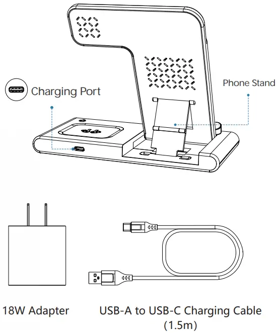 Dongguanshi Weizhichuang Technology W336 Wireless Charger - pekag content