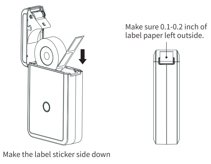 NIIMBOT D110 Label Maker Machine - side down