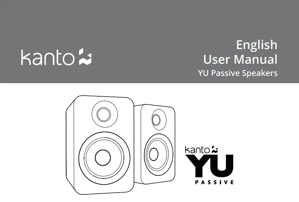 kanto YU Passive Speakers User Manual