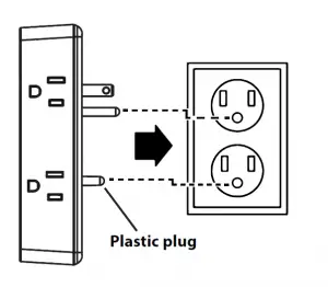 Rocketfish RF-HTS4018, 6-Outlet Wall Tap Power Center Quick Setup Guide
