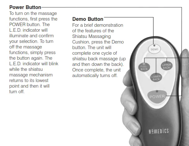 Homedics SBM-150 Shiatsu Massaging Cushion - Moving Massage Mechanism