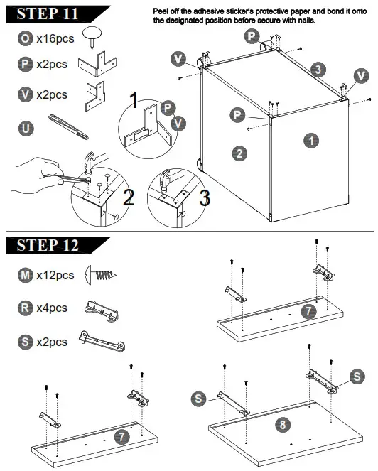 Corner Office HUAL1401 Cady Mobile Pedestal- STEP 11