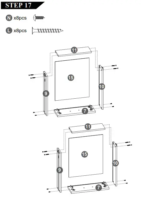 Corner Office HUAL1401 Cady Mobile Pedestal- STEP 17