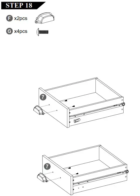 Corner Office HUAL1401 Cady Mobile Pedestal- STEP 18
