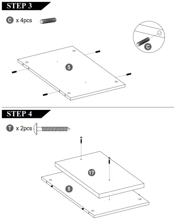 Corner Office HUAL1401 Cady Mobile Pedestal- STEP 3