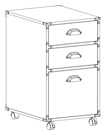 Corner Office HUAL1401 Cady Mobile Pedestal