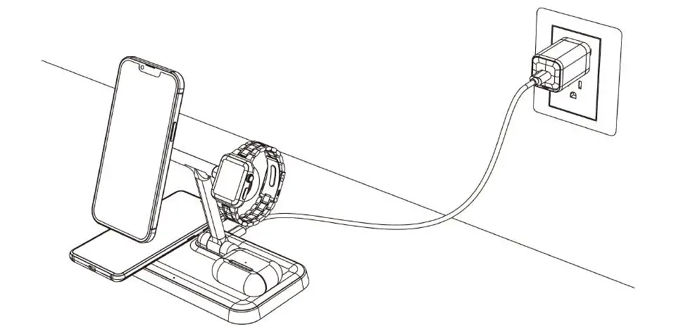 Hyper Products HJ99Q 4 In 1 Magnetic Wireless Charger fig2