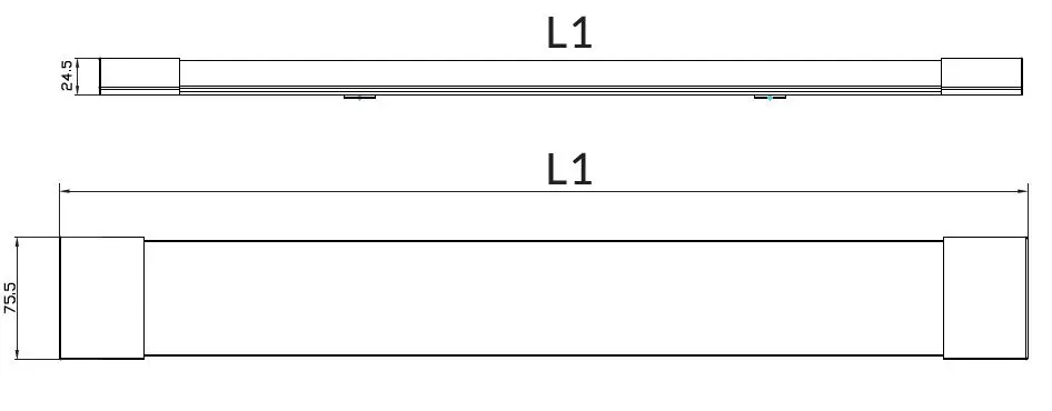 V-TAC VT-8-10 LED Prismatic Fitting fig 1
