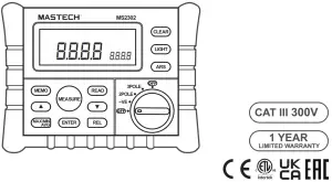 MASTECH MS2302 Earth Resistance Tester- Resistance Testerf