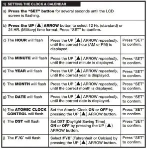 FIG 2 SETTING THE CLOCK MANUALLY