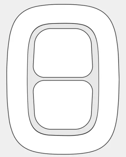 AJAX DoubleButton Wireless Hold Up Device with Advanced Protection - Indication