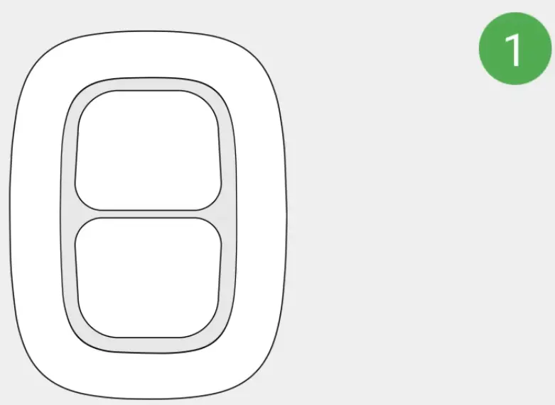 AJAX DoubleButton Wireless Hold Up Device with Advanced Protection - hold both