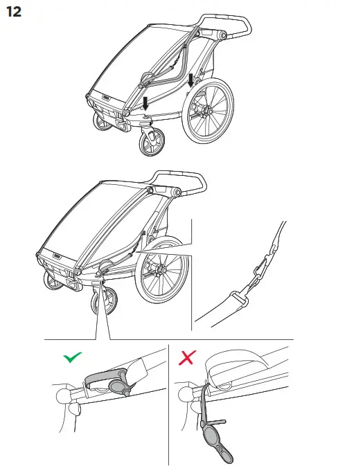 THULE 102030XX Chariot Lite 1 and 2 Child Trailer- 12
