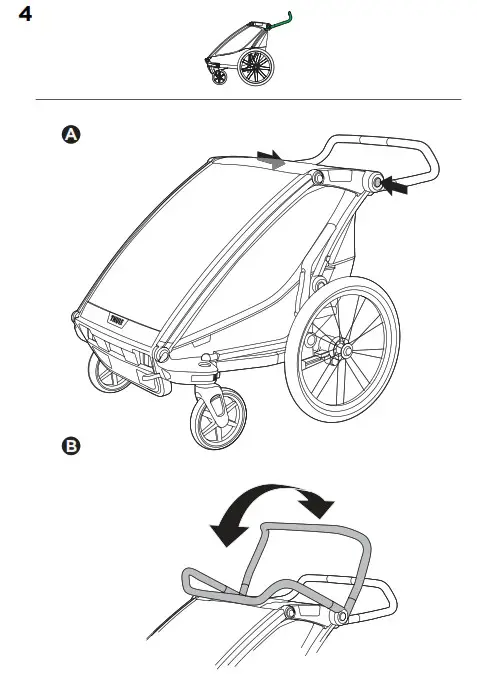 THULE 102030XX Chariot Lite 1 and 2 Child Trailer- 4