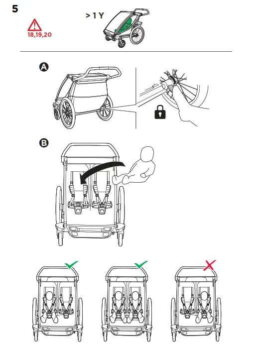 THULE 102030XX Chariot Lite 1 and 2 Child Trailer- 5