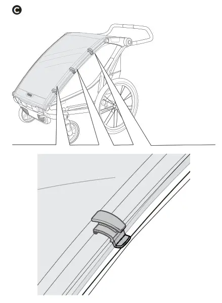 THULE 102030XX Chariot Lite 1 and 2 Child Trailer- 9.1