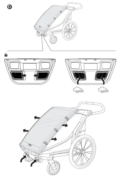 THULE 102030XX Chariot Lite 1 and 2 Child Trailer- 9.2