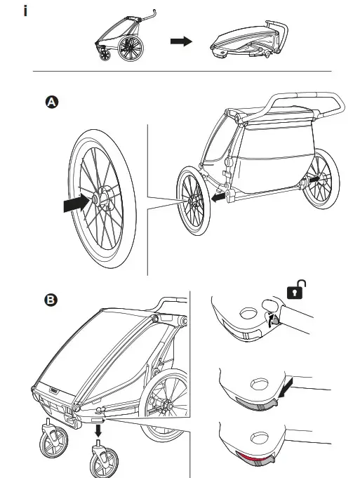THULE 102030XX Chariot Lite 1 and 2 Child Trailer- 9.3