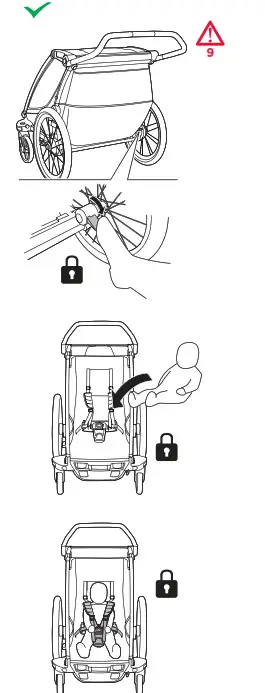 THULE 102030XX Chariot Lite 1 and 2 Child Trailer- Warning 3