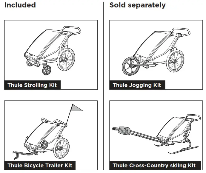 THULE 102030XX Chariot Lite 1 and 2 Child Trailer- kits