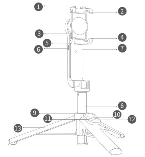 Dispho WS 21006 Explore The Shadow Selfie Stick - figure 1