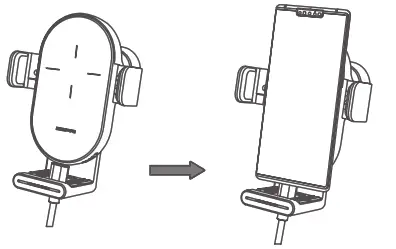 DDPAI R1S Wireless Fast Charging Car Charger - Clamping