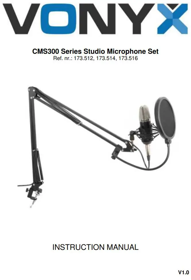VONYX Studio Microphone Set Instruction Manual