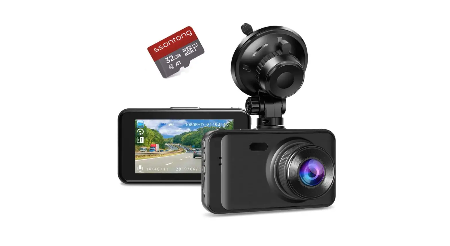 Dash Camera With Sd Card Included, Dashcams For Cars Front-complete Features/instruction Guide