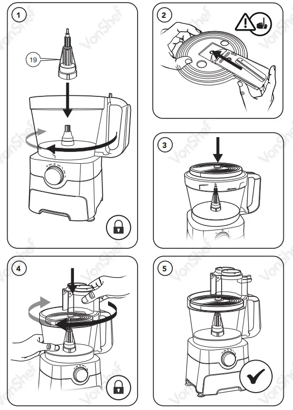 VonShef- 2000113 -1000W- Food- Processor-fig-4
