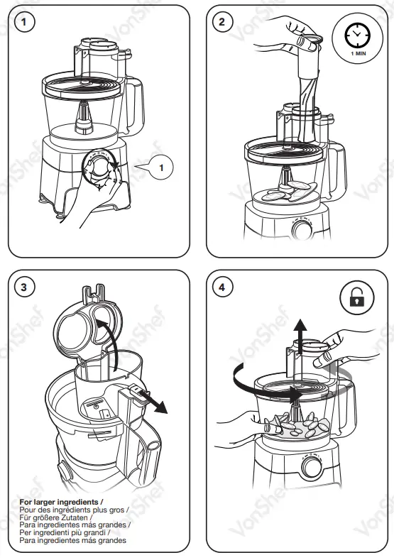 VonShef- 2000113 -1000W- Food- Processor-fig-5