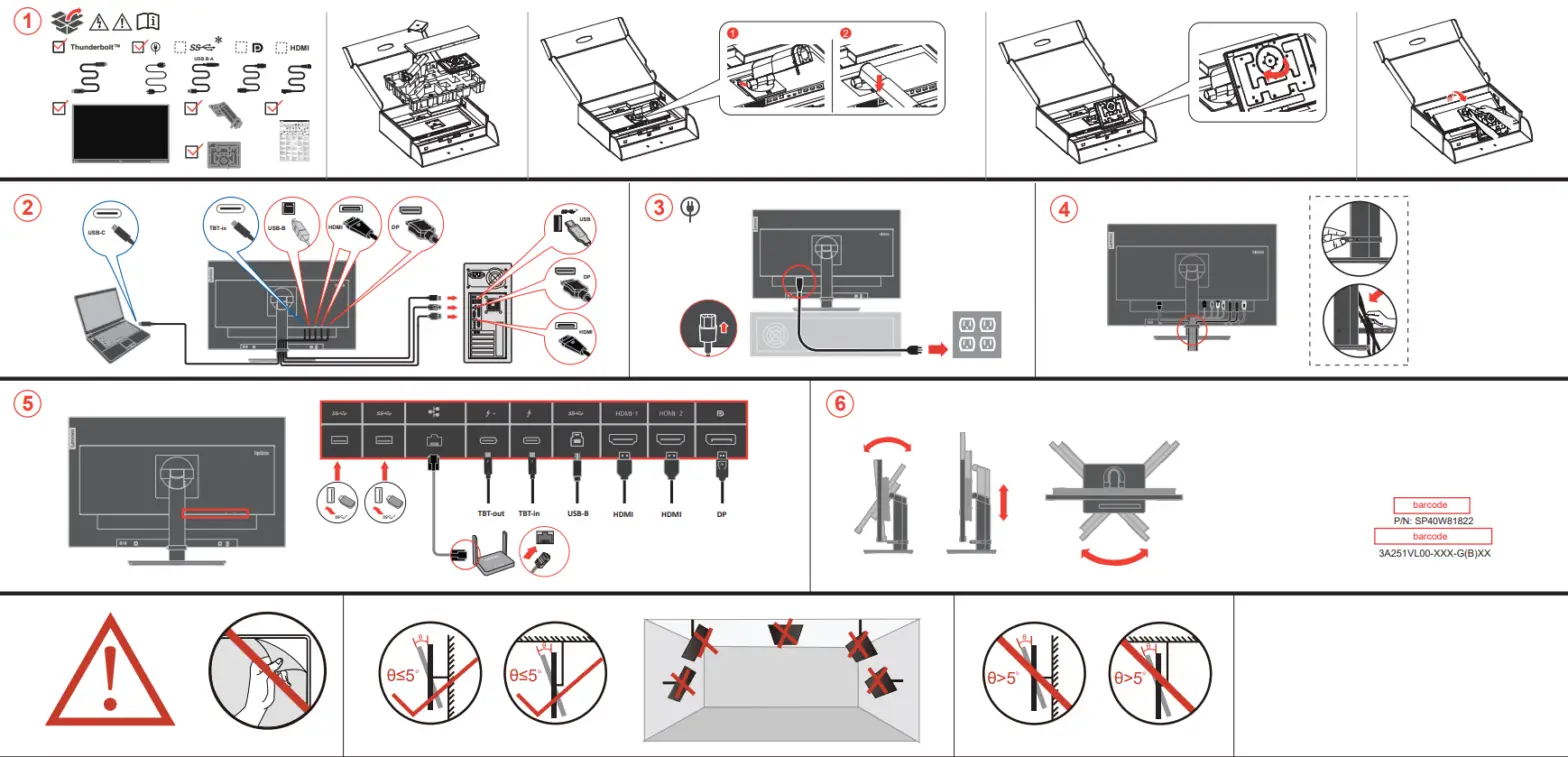 Lenovo ThinkVision P27u 20 27 Inch 4K IPS Monitor